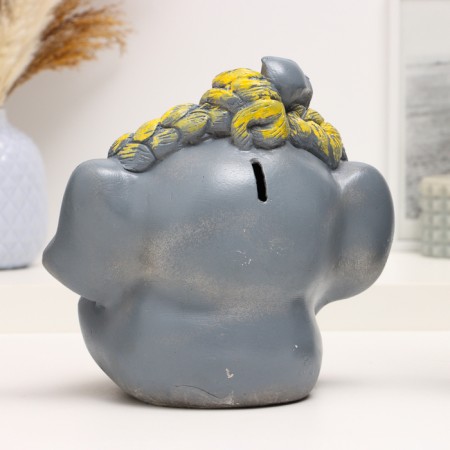 Pigger "elephant with a bow" 20x20x20cm, gray-2