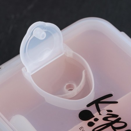 Lancer-bex Plastic "Comple", 2 sections, spoon, rectangular, 18.5x14x6.5 cm, color mix-6
