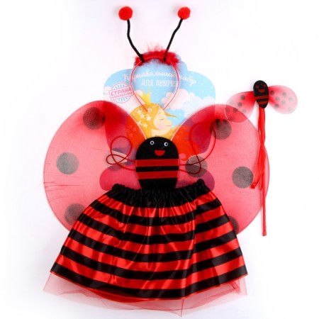 Carnival set "God's cow" 4 items: skirt, wings, rod, rim-6
