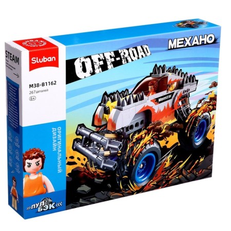 Designer SUV “Bigfoot” Sluban Mechano, Inertia, 267 details, 6+-5