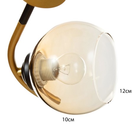 Merli chandelier 5he27 40W black and gold 60x60x27 cm Bayerlux-5