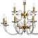Crystal Crystal Chandelier Glass 12XE14 40W, size 75x75x79-115 cm, bronze color