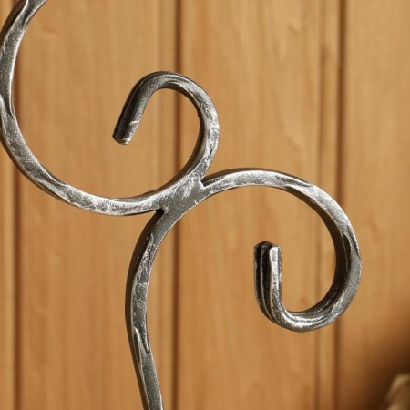 Kaminnaya set KN-6-20 forged, color silver, 3 objects: poker, scoop, panicle-1