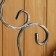 Kaminnaya set KN-6-20 forged, color silver, 3 objects: poker, scoop, panicle