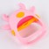 Teether for teeth "deer", silicone, pink color