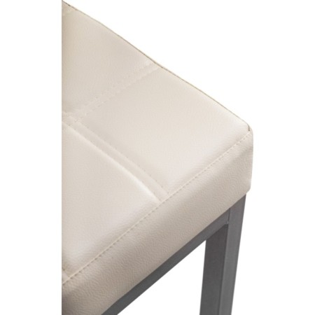 Baric stool Khurkroks Metal/Ecokuzha, gray/beige 36x36x81 cm-5