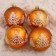 Set of balls plastic D -8 cm, 6 pcs "The Kingdom of Snow - Fir tree" Orange