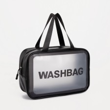 Cosmetic bag with lightning, black color