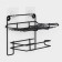 A holder for toilet paper with a shelf, 19 × 10 × 14.5 cm, black color