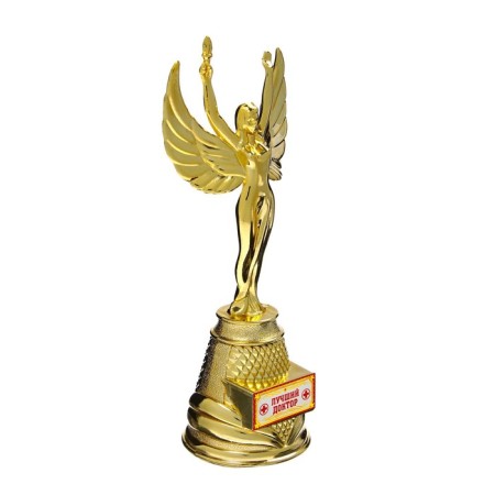 Nick's reward figure “Best Doctor”, plastic, gold, 19.3 x 7 cm.-2