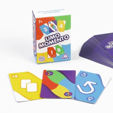 The board game to reaction and attention "Umo Momento 2B1", 216 cards, 7+-4