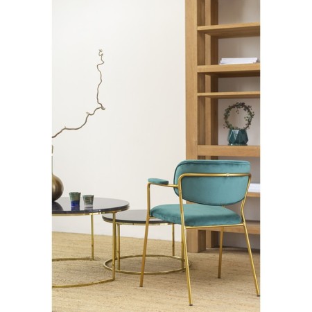 Eirill chair, 530 × 590 × 770 mm, velor, dark green color-8