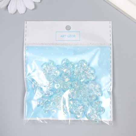 Busina Plastic for creativity "Flower. Stone ice" transparent blue 0.6x2.1x2.5 cm-3