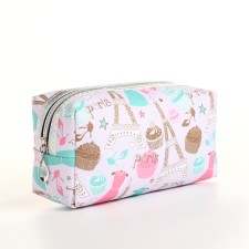 Lightning cosmetic bag, lilac color/multi -colored