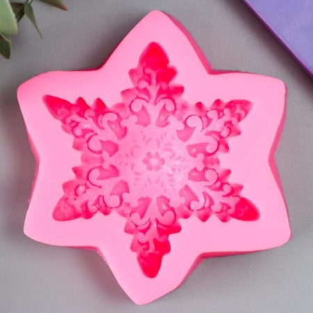 Mold Silicon "Snowflake with patterns" 9,5x7.8x2.5 cm