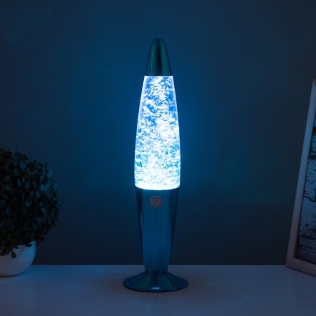 Lava-lamp "Rocket" 1x30W E14-R39 (sparkles) blue 11x11x41cm-2