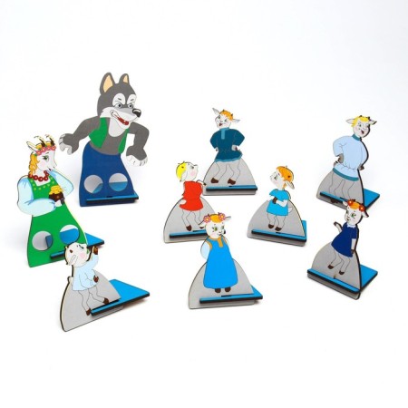 Finger Theater "3 Tales": "Turnip", "Wolf and seven goats", "Ryaba chicken"-3