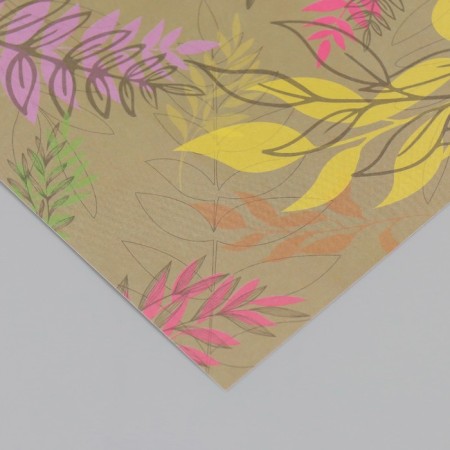 Scrapbooking paper bilateral "flowers and leaves" density 180 grams set 10 pcs 15.5x17 cm 1071-4