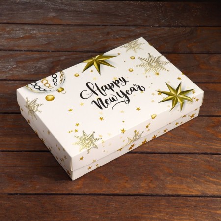 Gift box, team "New Year's style", 30 x 20 x 7 cm-2