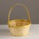 Wicker basket, d21xh24 cm, yellow, bamboo
