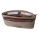 Purse with zipper, beige-bearded color