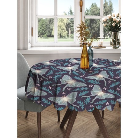 The tablecloth “Moths in the night”, round, Saten, d = 150 cm