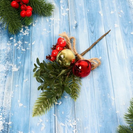 Decor "Winter Dreams" Berries Balls Leaflets, 23 cm