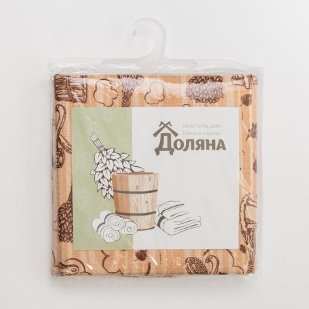 Bath sheet "Bath" 145x 180 cm, 100% HL, waffle leaf-5