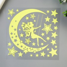 Светящаяся наклейка Room Decor  "Звёздная фея" 18х18 см