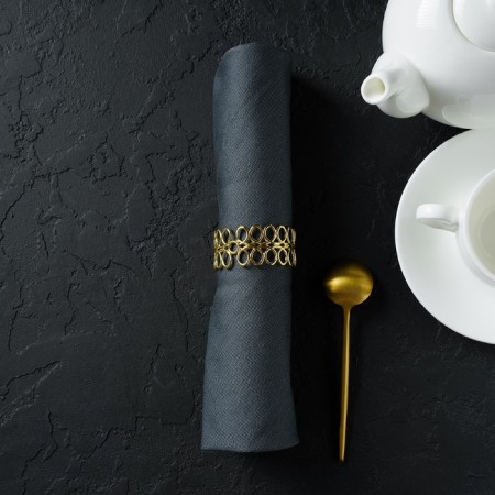 Ring for napkins "Wreath", 4.5 × 2 cm, gold color-6