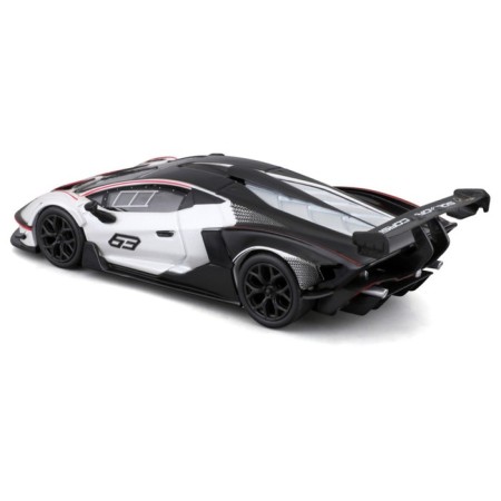 Racing machine BBURAGO LAMBORGHINI Essenza SCV12, DIE-CAST, 1:32, Black and white color-7
