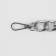 A chain for a bag, with carbines, iron, 22 × 16 mm, 60 cm, silver color