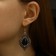 Earrings Assorted "drop" elegance, openwork, black color in black silver