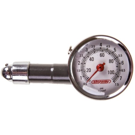 SkyWay pressure gauge, 7.5 atm, in a metal case, in a plastic case