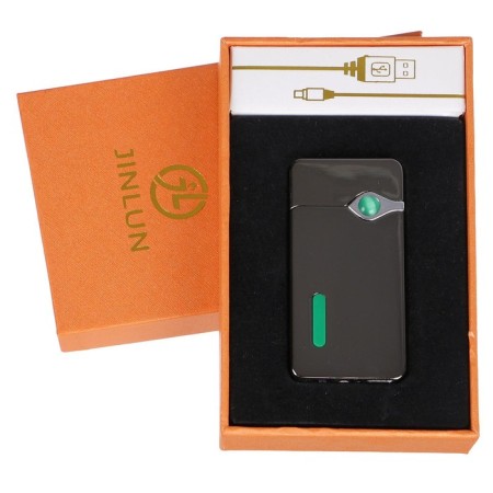 Electronic lighter, USB with indicator, spiral, steel, 7.5 x 12 cm-4