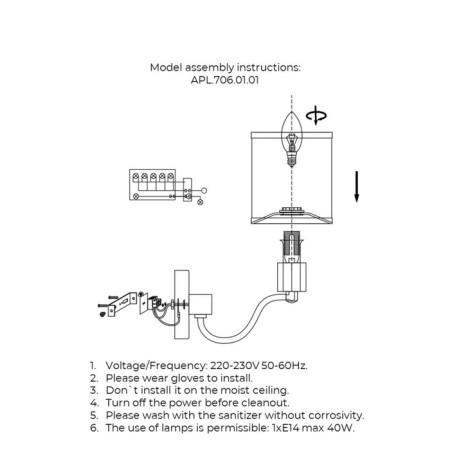 Wall lamp (sconces) Ivet E14 40W-4