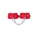 Pecado BDSM bracelets, mini with rounded corners, genuine leather, red
