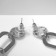 Earrings hanging "attraction" style, color silver, 7.6 cm