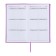 The weekly dated 2025, 85x145 mm, 64 sheets of Escalada, a solid cover made of artificial leather, pancake embossing, block 70 g/m², lilac