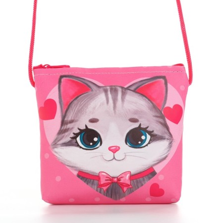Сумка детская для девочки через плечо "Добрый котик", 13х13х2 см-2