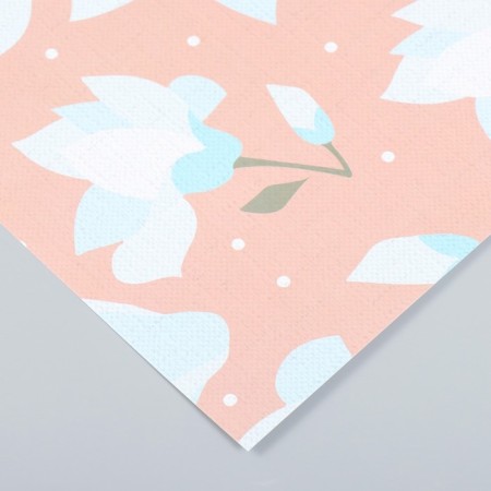 Scrapbooking paper "Pale blue flowers" density 180 g 30.5x32 cm-2