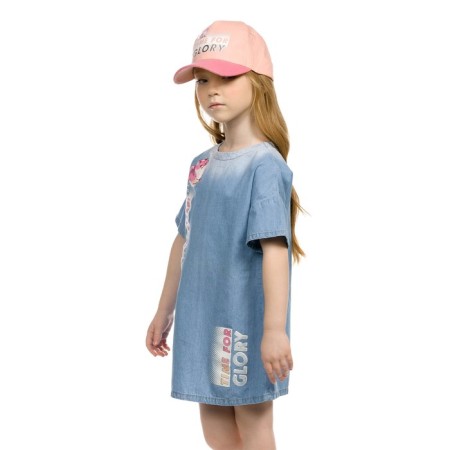 Dress for girls, height 98 cm, blue color-3