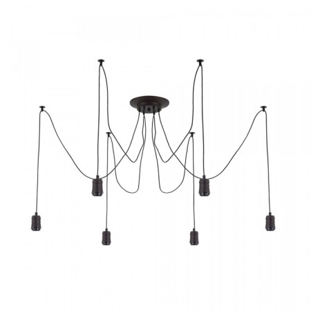 Suspended Citilux "Edison" CL451062, 6x75W, E27, Black Color