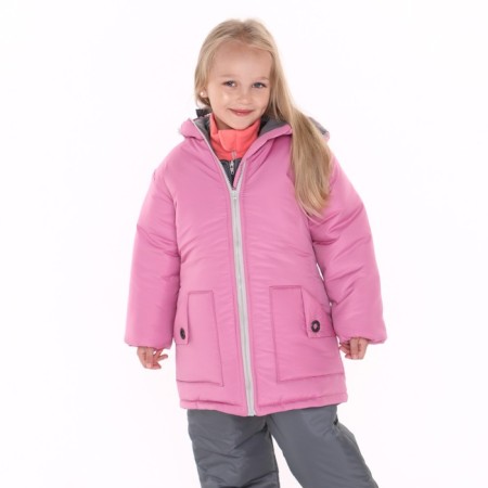 Winter set for girls, pink color, height 116-122 cm-1