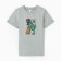 T-shirt for a boy, light gray/dinosaur, height 122