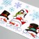 Room Decor decorative sticker "Here they are, snowmen" (static) 21x53 cm