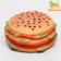 Brying toy "Hamberger with salad" for dogs, 9.5 cm