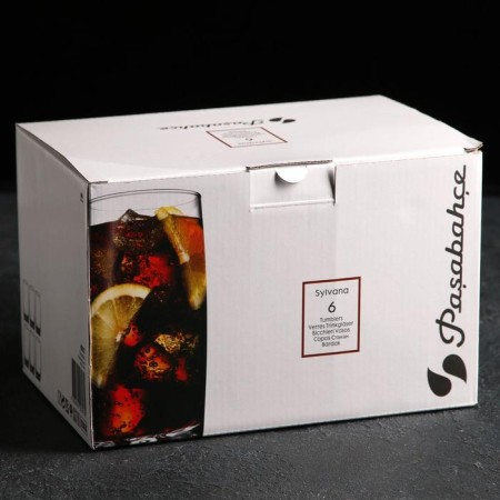 Set of glass glasses for the Sylvana cocktail, 385 ml, 6 pcs-1