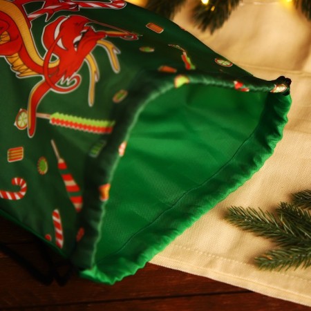 New Year's bag on the lace, the color is green-4