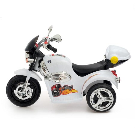 Electric car "Chopper", with a battery, light and sound effects, white color-1